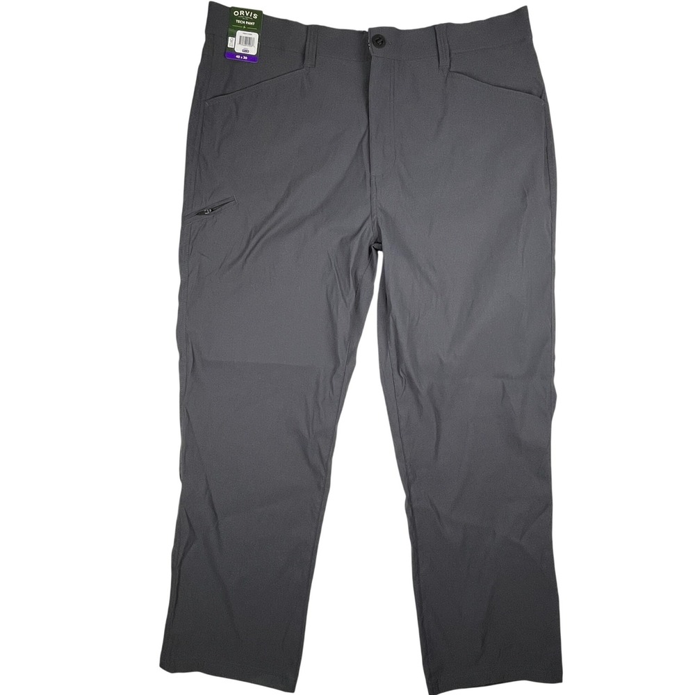 Orvis Tech Pant 40x30 Mens Asphalt Gray Water Repellent Stretch Hiking NWT